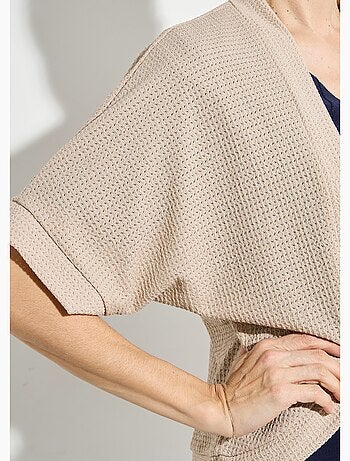 Chaleco bolero de punto gofre - Afibel