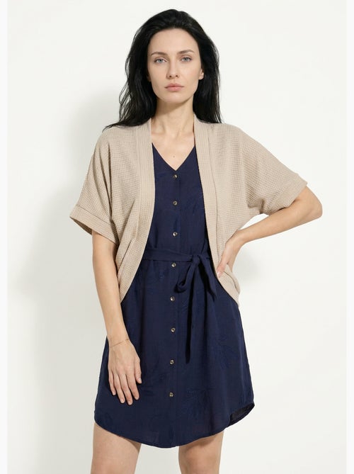 Chaleco bolero de punto gofre - Afibel - Kiabi