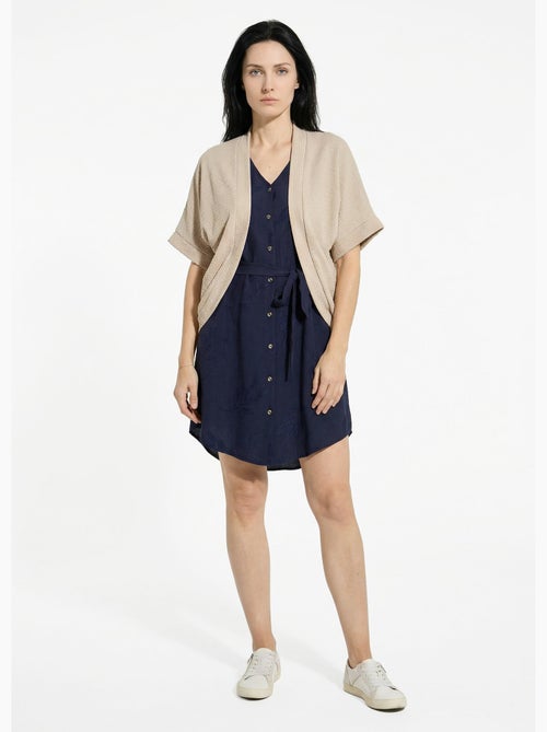 Chaleco bolero de punto gofre - Afibel - Kiabi