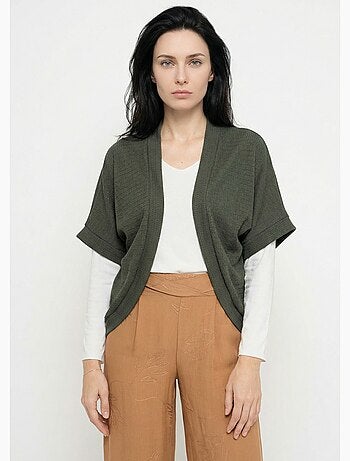 Chaleco bolero de punto gofre - Afibel