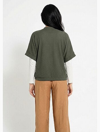 Chaleco bolero de punto gofre - Afibel