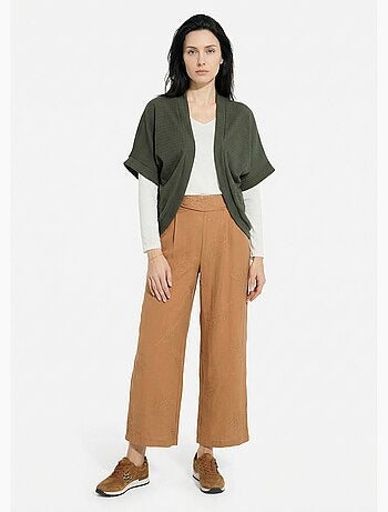 Chaleco bolero de punto gofre - Afibel