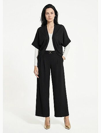 Chaleco bolero de punto gofre