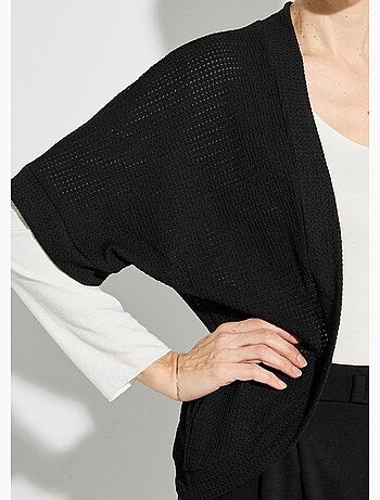 Chaleco bolero de punto gofre