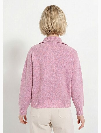 Chaleco cálido de canalé con botones, de lana y fibras recicladas - Afibel