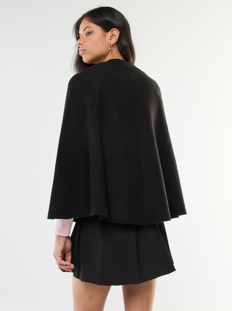 Chaleco capa con botones dorados Negro - Kiabi