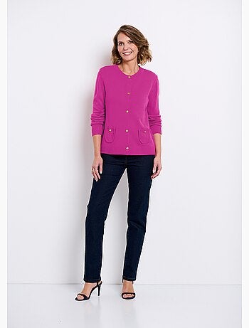 Chaleco cárdigan corto con botones - Afibel