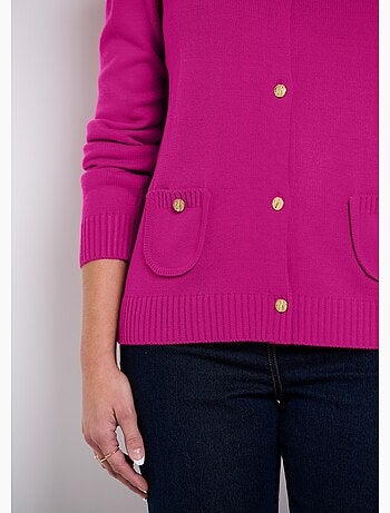 Chaleco cárdigan corto con botones - Afibel