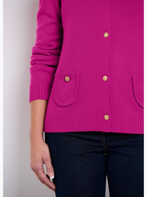 Chaleco cárdigan corto con botones - Afibel - Kiabi