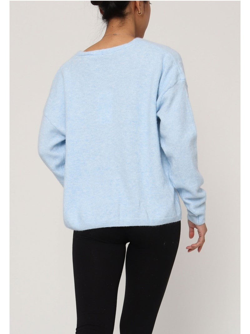Chaleco Cardigan Kebello Azul cielo - Kiabi