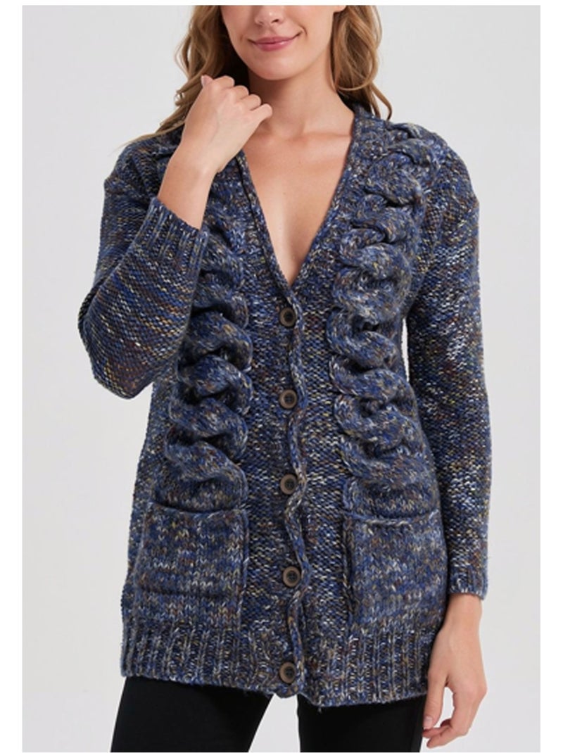 Chaleco Cardigan Kebello Azul - Kiabi