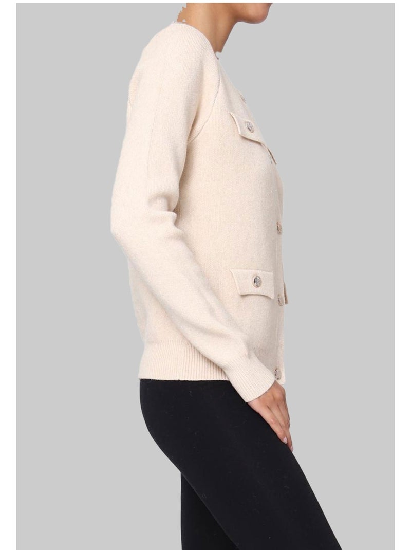 Chaleco Cardigan Kebello Beige - Kiabi