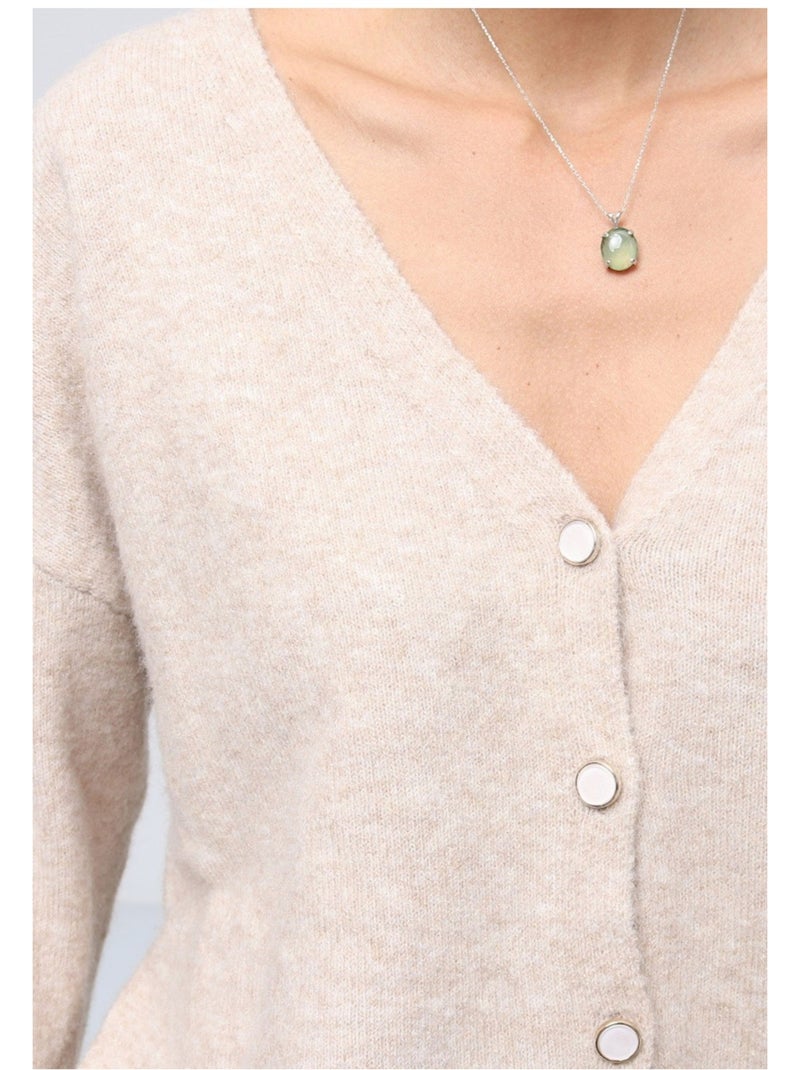 Chaleco Cardigan Kebello Beige - Kiabi