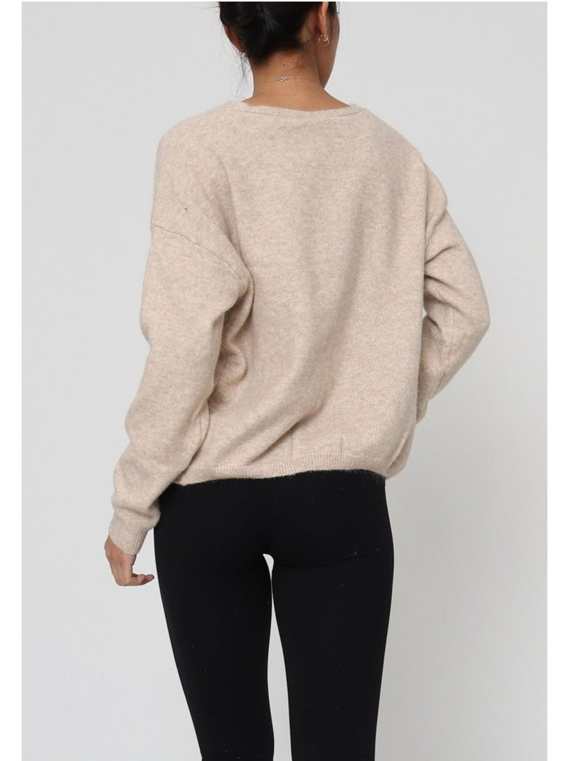 Chaleco Cardigan Kebello Beige - Kiabi