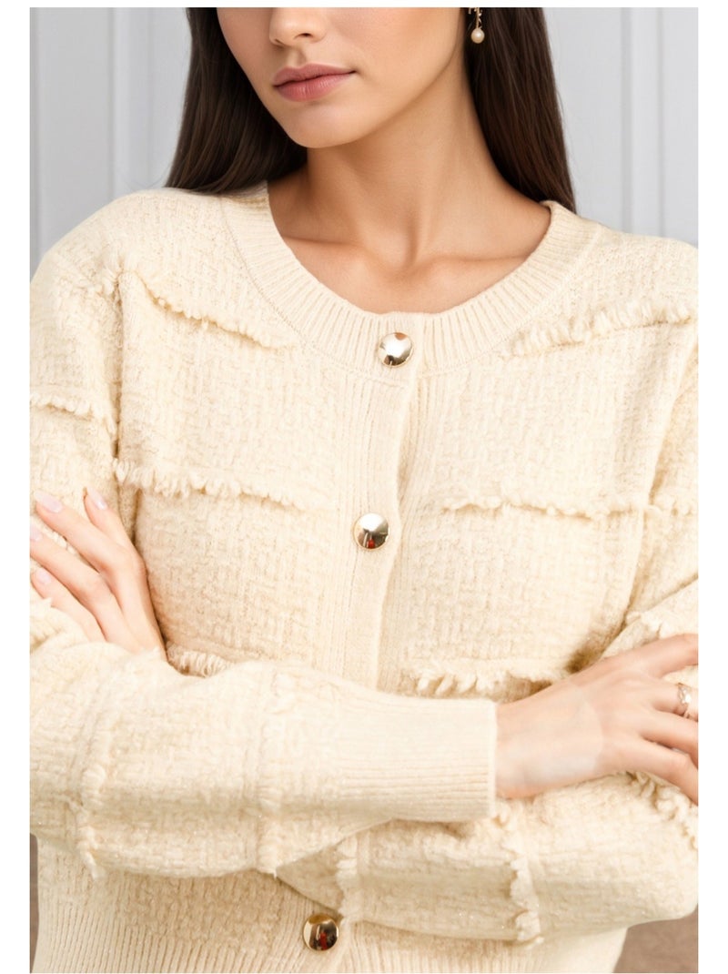 Chaleco Cardigan Kebello Beige - Kiabi
