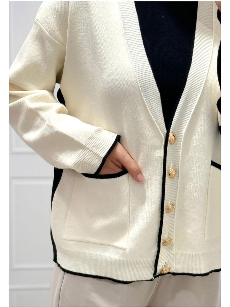Chaleco Cardigan Kebello Beige - Kiabi