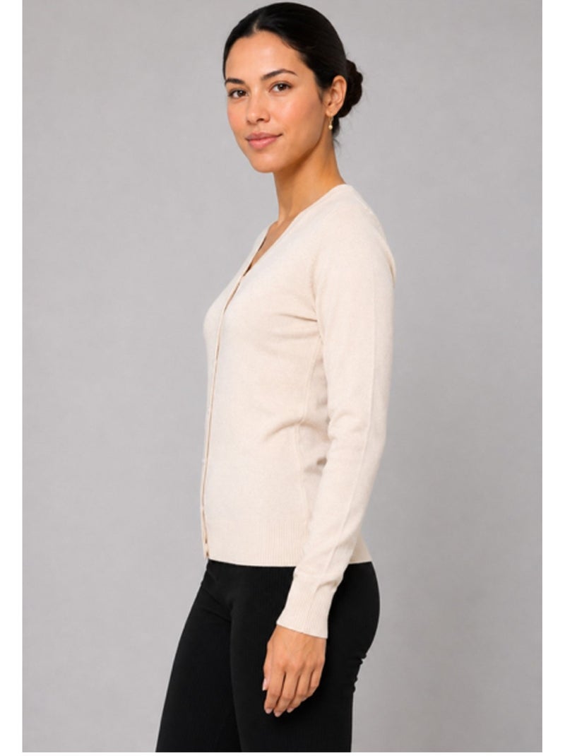 Chaleco Cardigan Kebello Beige - Kiabi