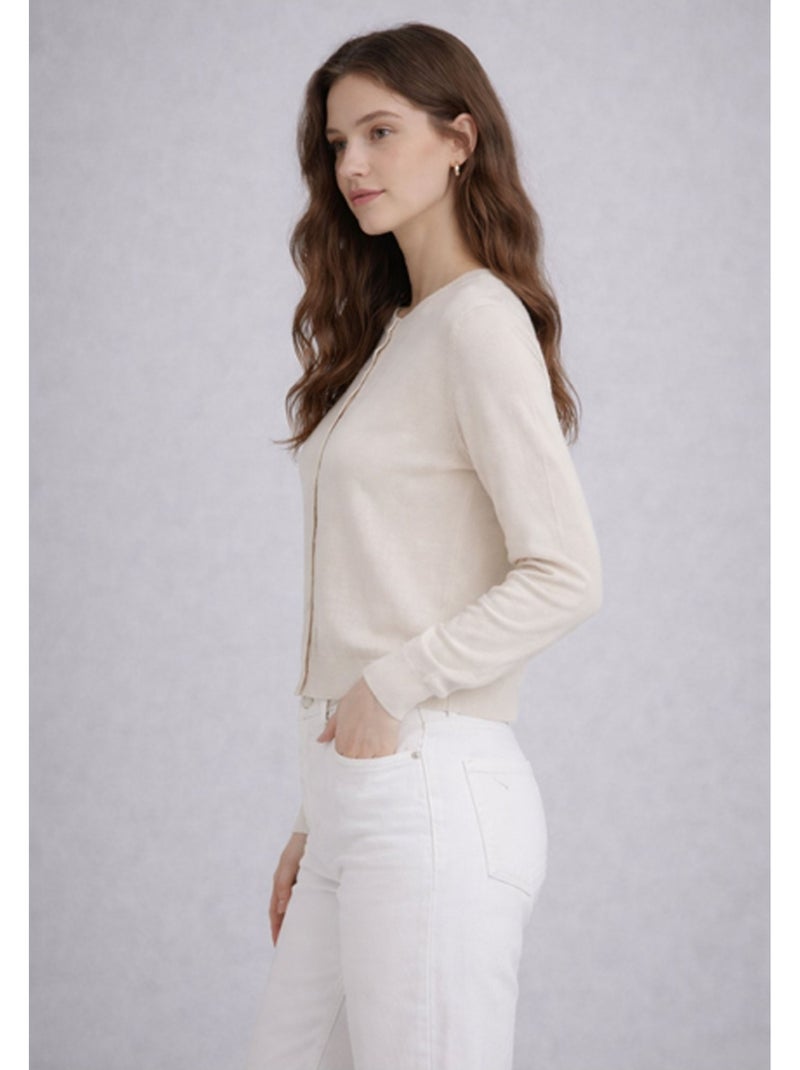 Chaleco Cardigan Kebello Beige - Kiabi