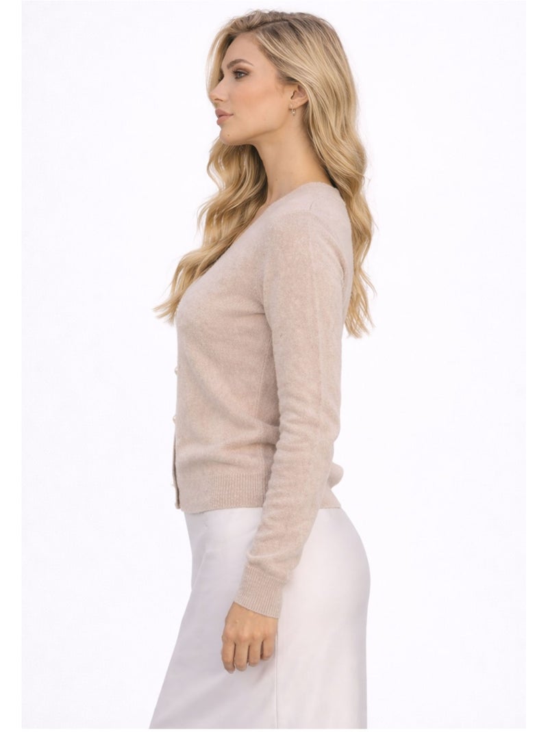Chaleco Cardigan Kebello Beige - Kiabi