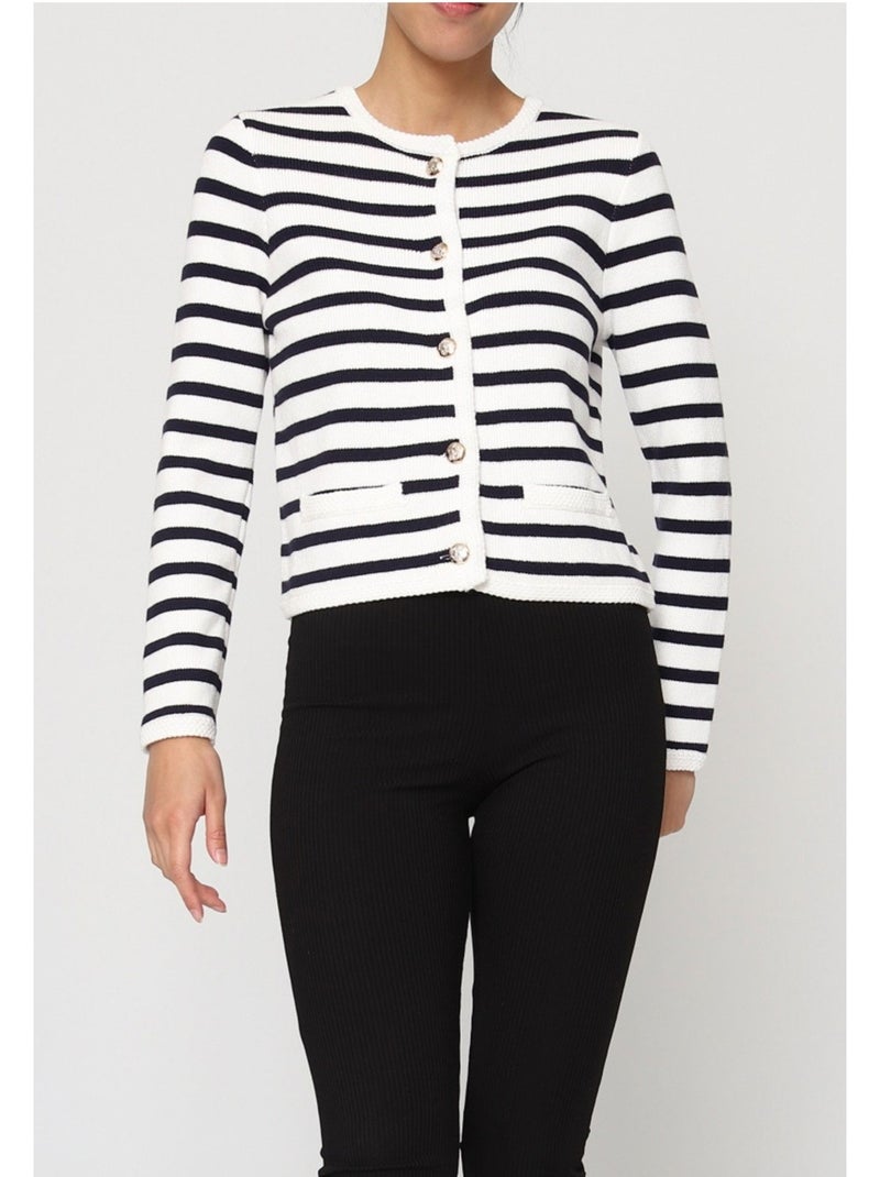 Chaleco Cardigan Kebello Blanco - Kiabi