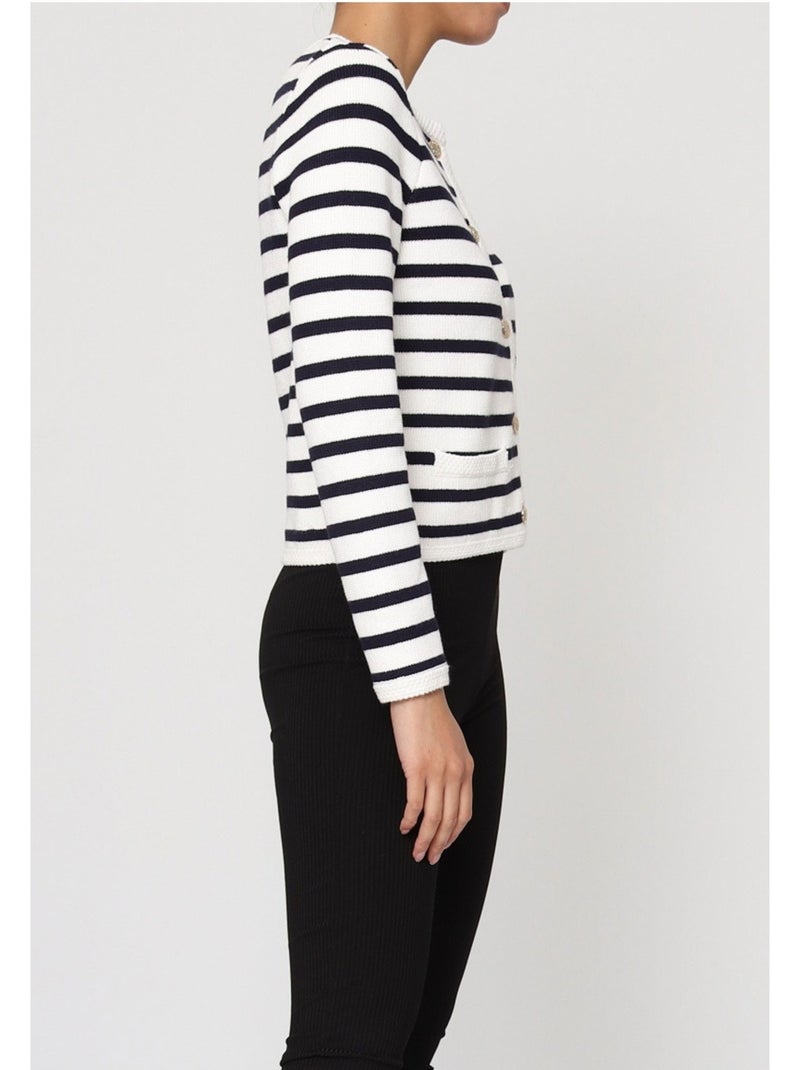 Chaleco Cardigan Kebello Blanco - Kiabi