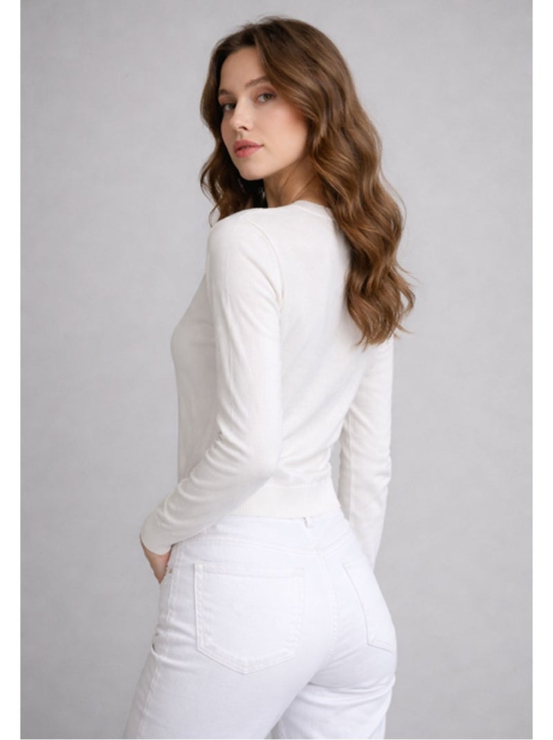 Chaleco Cardigan Kebello Blanco - Kiabi
