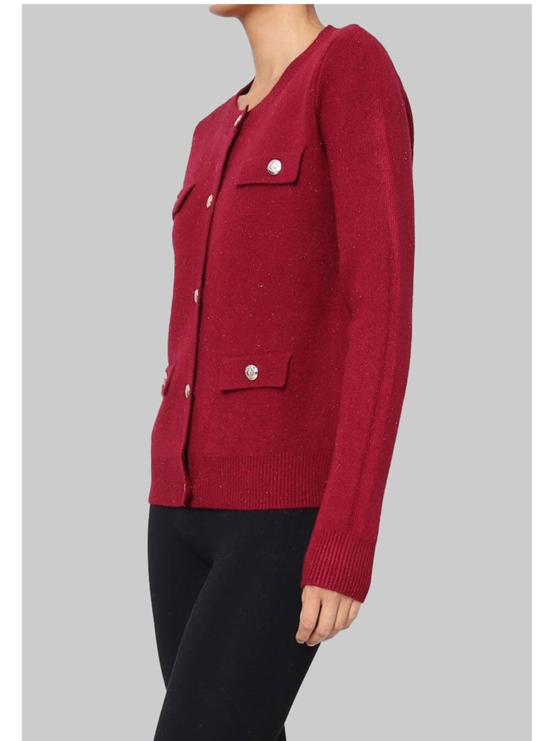 Chaleco Cardigan Kebello Burdeos - Kiabi