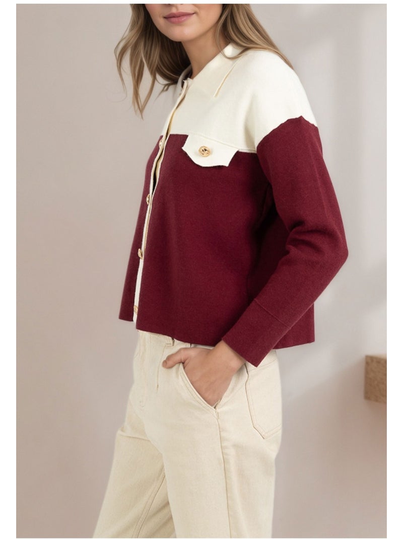 Chaleco Cardigan Kebello Burdeos - Kiabi