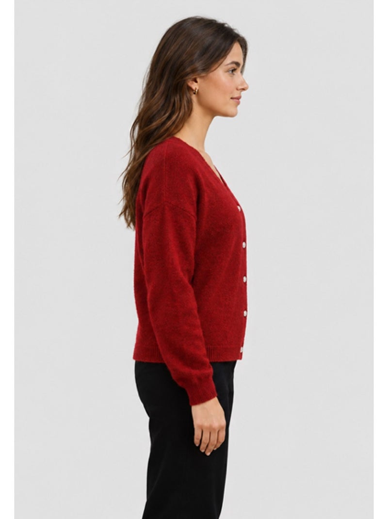 Chaleco Cardigan Kebello Burdeos - Kiabi