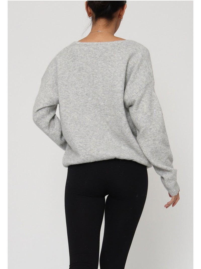 Chaleco Cardigan Kebello Gris - Kiabi