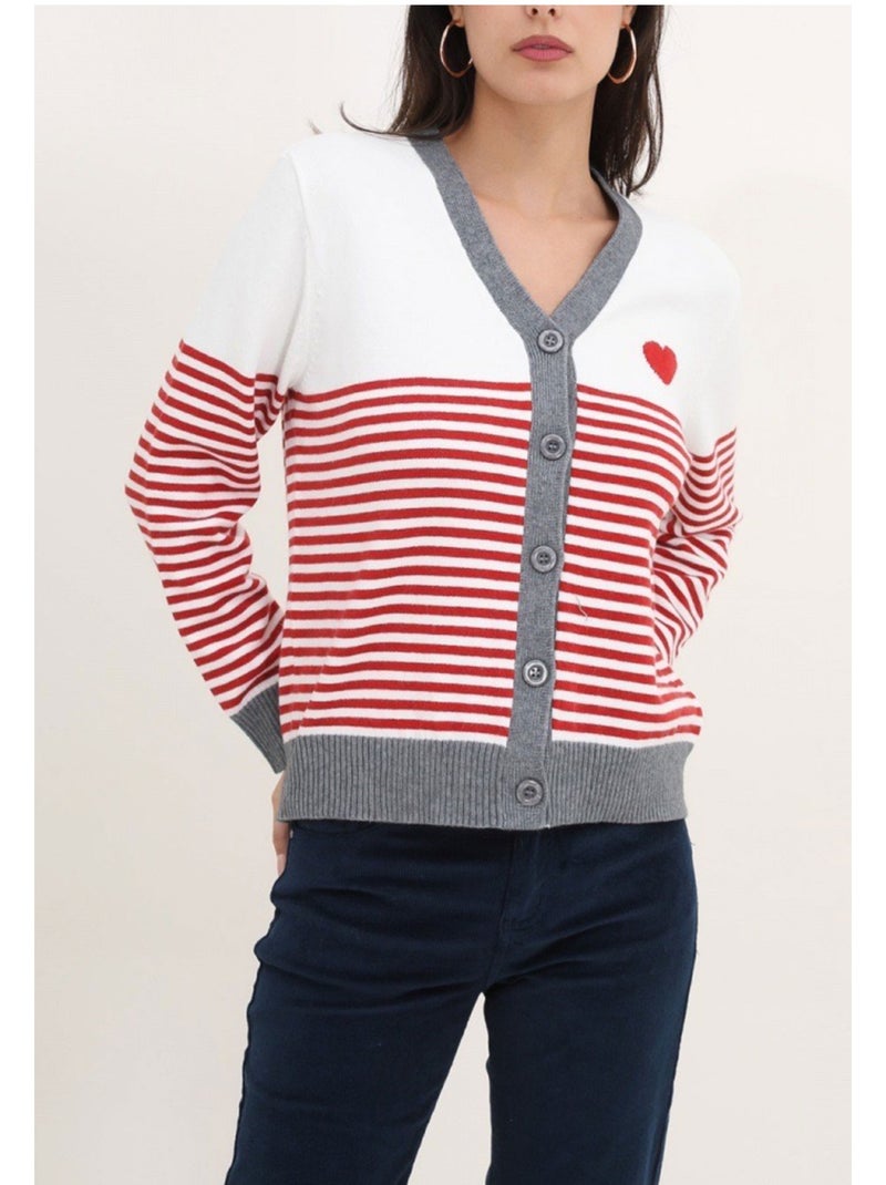 Chaleco Cardigan Kebello Gris - Kiabi