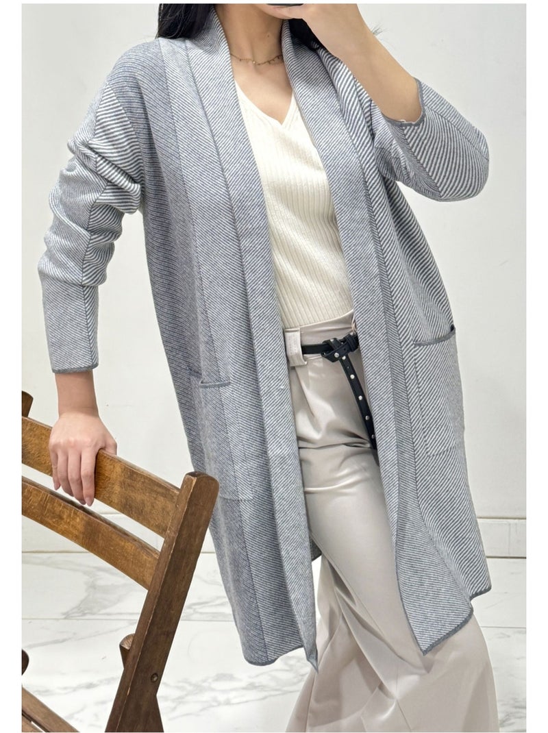 Chaleco Cardigan Kebello Gris - Kiabi