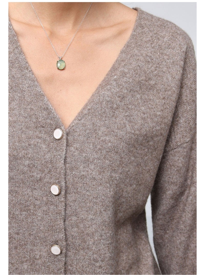 Chaleco Cardigan Kebello Marrón - Kiabi