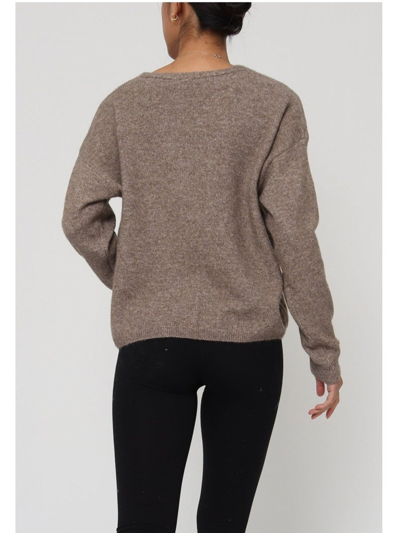 Chaleco Cardigan Kebello Marrón - Kiabi