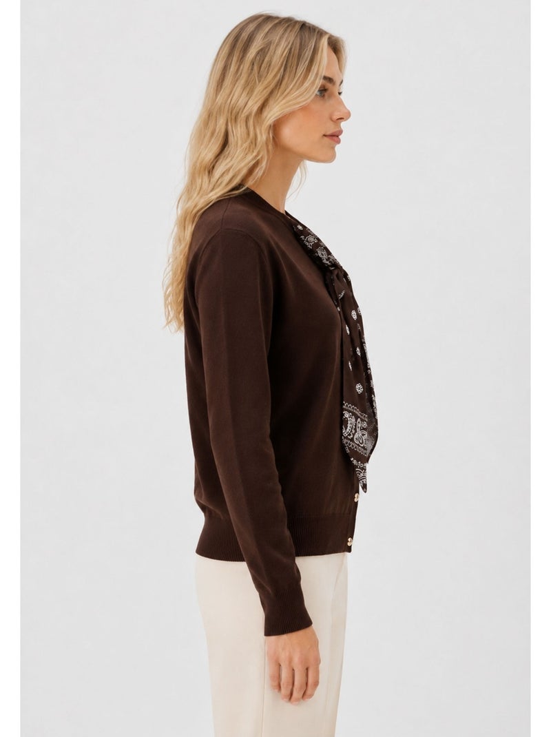 Chaleco Cardigan Kebello Marrón - Kiabi