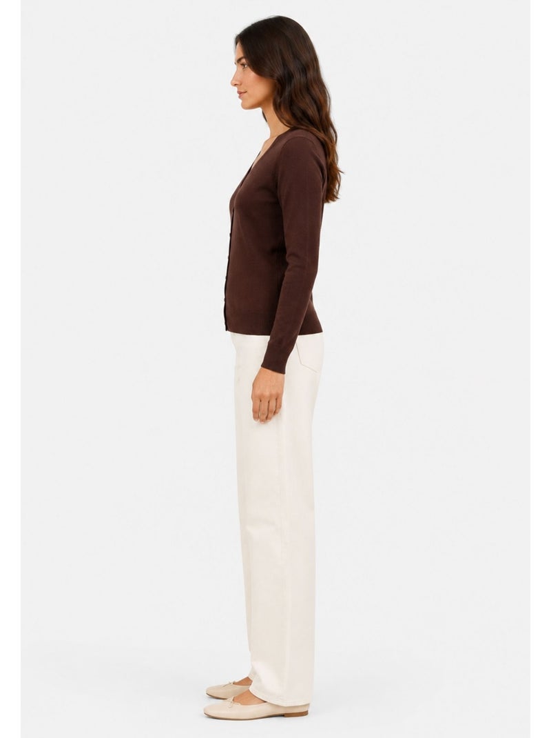 Chaleco cardigan kebello Marrón - Kiabi