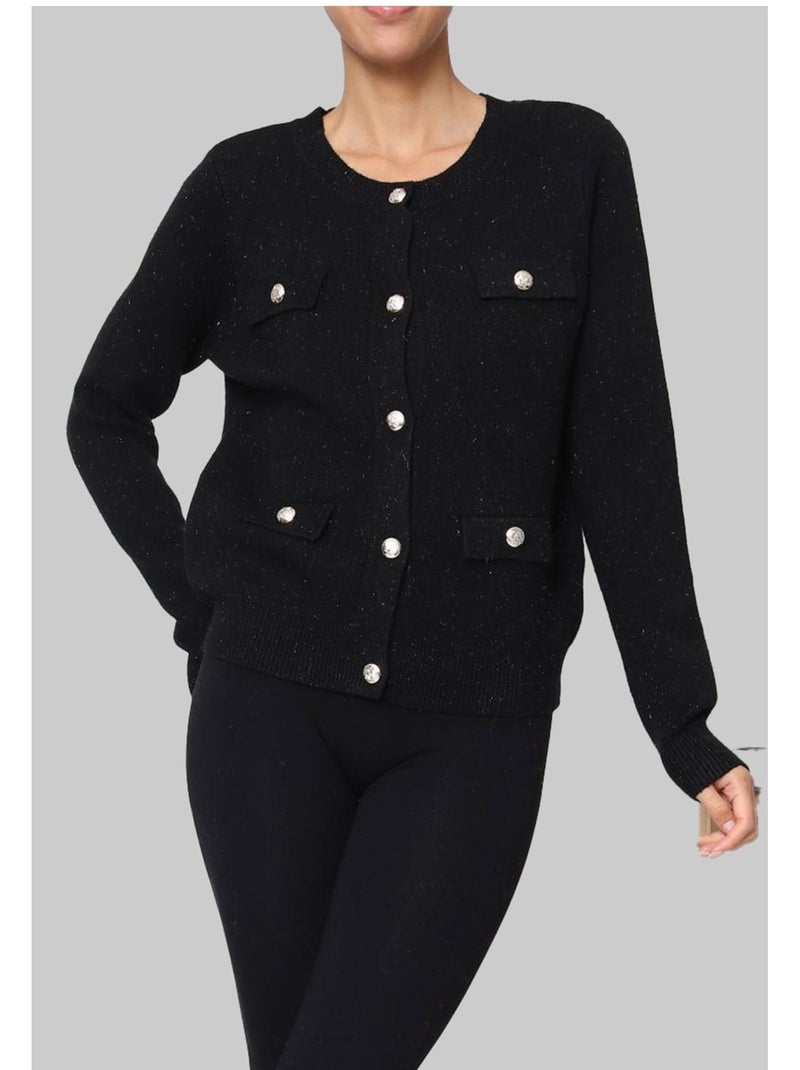 Chaleco Cardigan Kebello Negro Negro - Kiabi