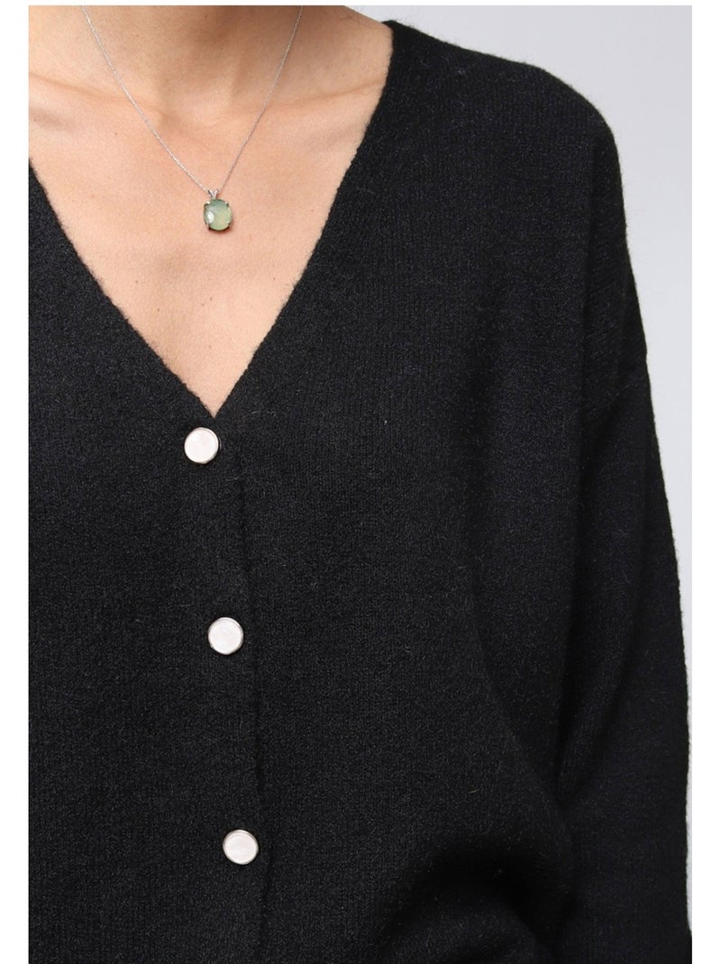 Chaleco Cardigan Kebello Negro Negro - Kiabi