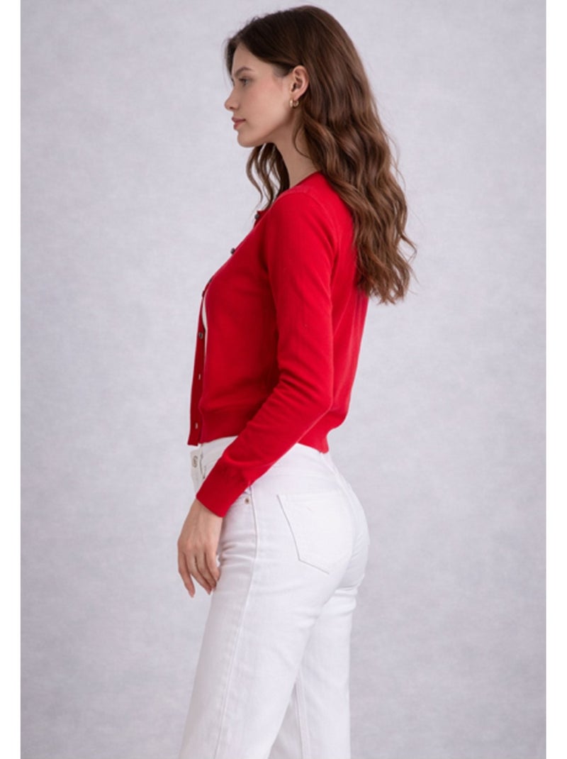 Chaleco Cardigan Kebello Rojo - Kiabi