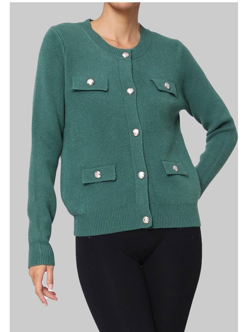 Chaleco Cardigan Kebello Verde - Kiabi