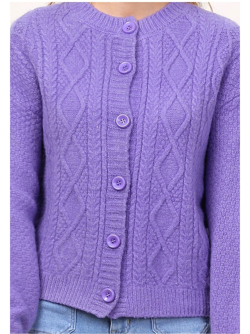 Chaleco Cardigan Kebello Violeta - Kiabi