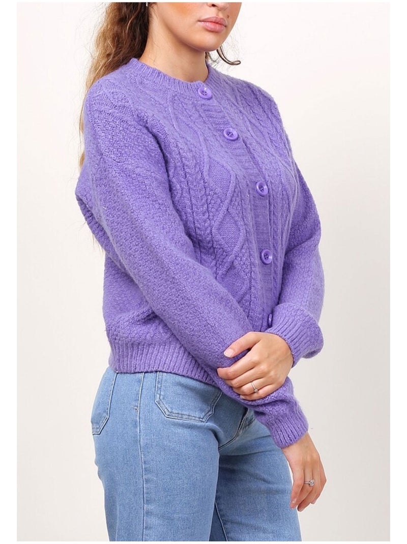Chaleco Cardigan Kebello Violeta - Kiabi
