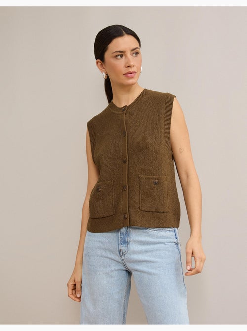 Chaleco clásico tejido, mo fashion - Kiabi