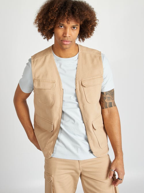 Chaleco con 4 bolsillos con solapa - Kiabi