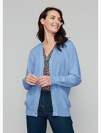 Chaleco con botones de lana merino - Afibel