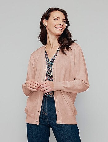 Chaleco con botones de lana merino - Afibel