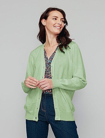 Chaleco con botones de lana merino - Afibel