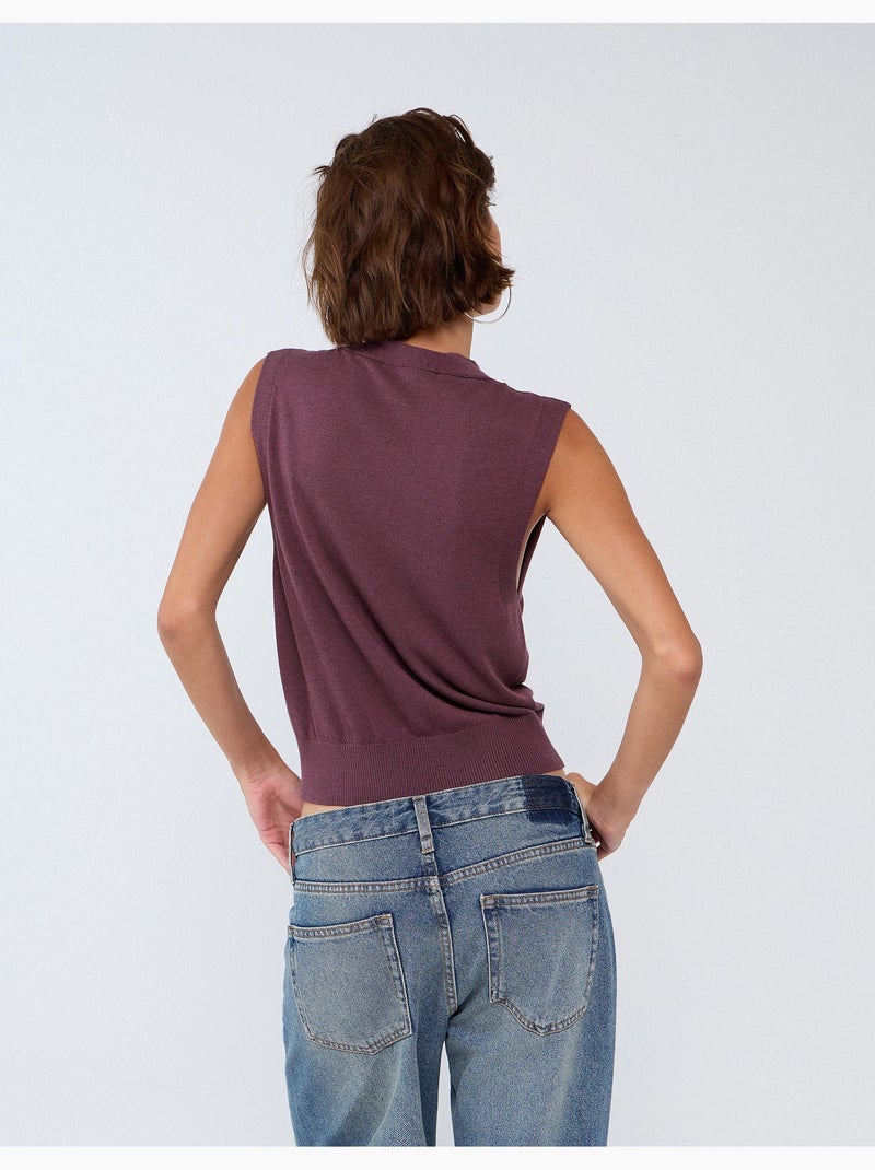 Chaleco con cachemir, mo fashion Violeta - Kiabi