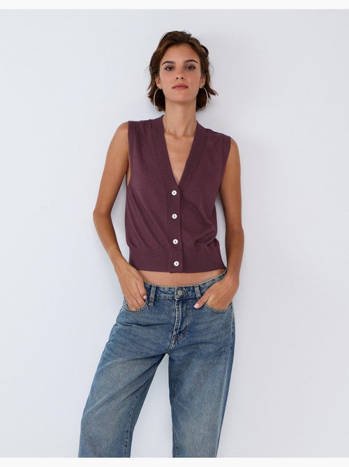 Chaleco con cachemir, mo fashion - Kiabi Chaleco con cachemir, mo fashion - Kiabi