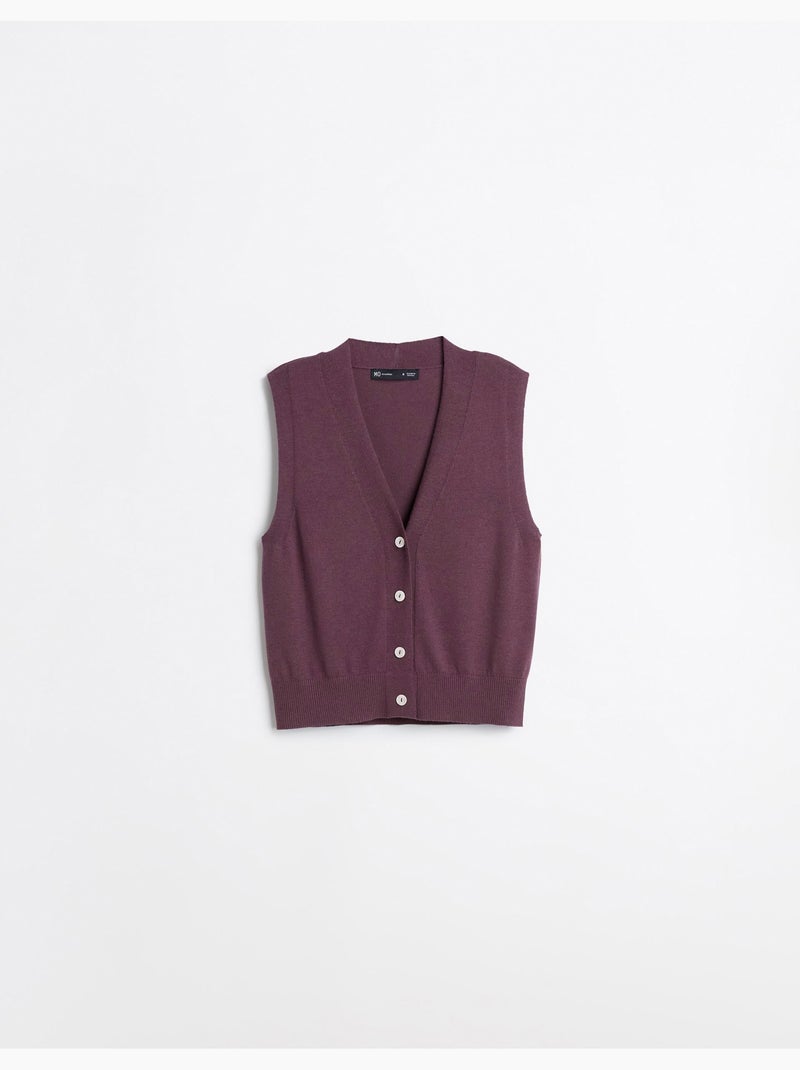 Chaleco con cachemir, mo fashion Violeta - Kiabi